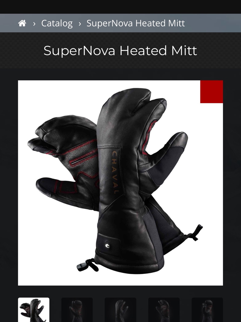 Supernova Heated Black Mittens for Women - Rechargeable Heated Gloves